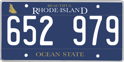 RI license plate 652979