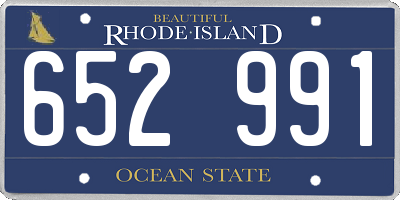 RI license plate 652991