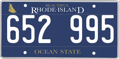 RI license plate 652995