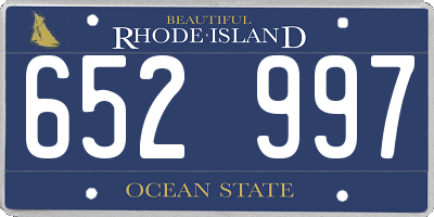 RI license plate 652997