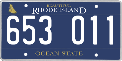 RI license plate 653011