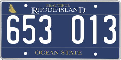 RI license plate 653013