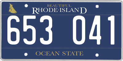 RI license plate 653041