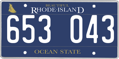 RI license plate 653043