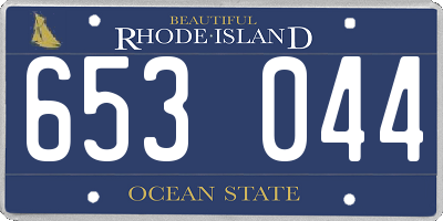 RI license plate 653044