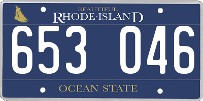 RI license plate 653046