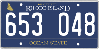 RI license plate 653048