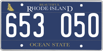 RI license plate 653050