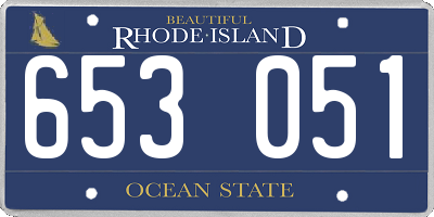 RI license plate 653051