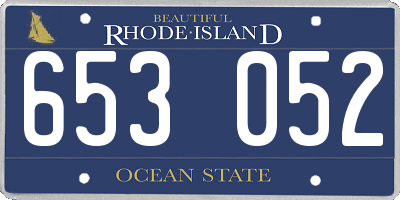 RI license plate 653052