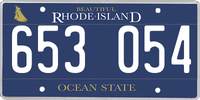RI license plate 653054