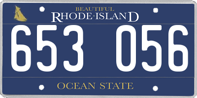 RI license plate 653056