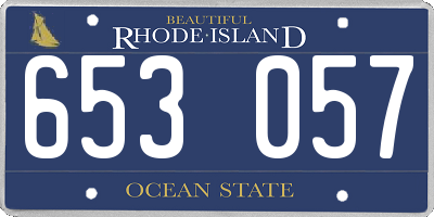 RI license plate 653057