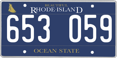 RI license plate 653059