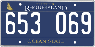 RI license plate 653069