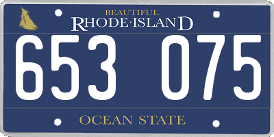 RI license plate 653075