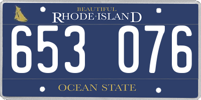 RI license plate 653076