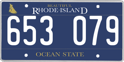 RI license plate 653079