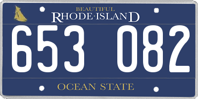 RI license plate 653082