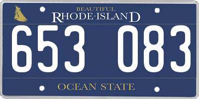 RI license plate 653083