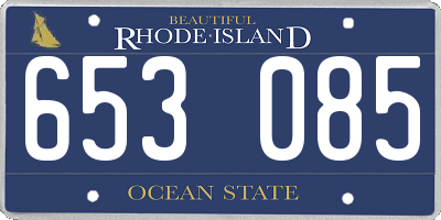 RI license plate 653085