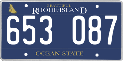 RI license plate 653087