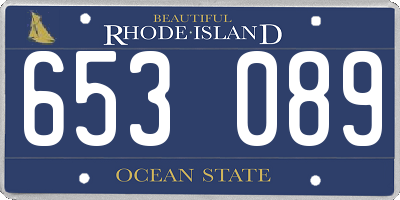 RI license plate 653089