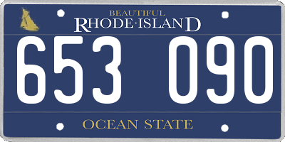 RI license plate 653090