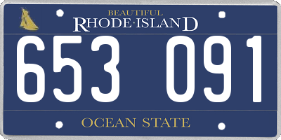 RI license plate 653091