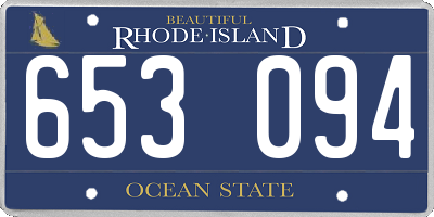 RI license plate 653094