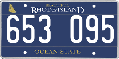 RI license plate 653095