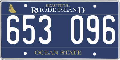 RI license plate 653096
