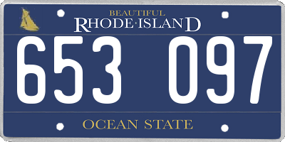 RI license plate 653097