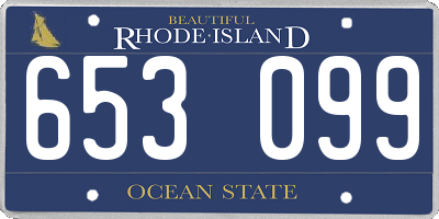 RI license plate 653099