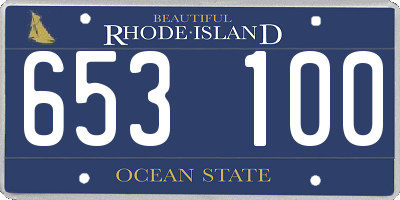 RI license plate 653100