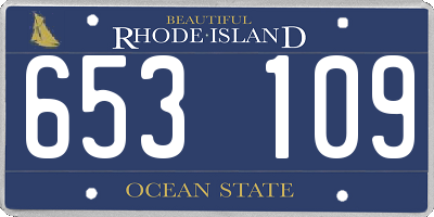 RI license plate 653109