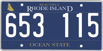 RI license plate 653115