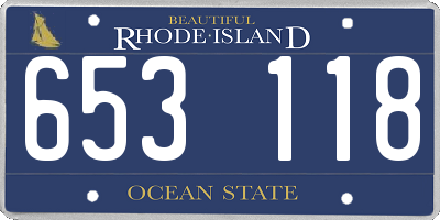 RI license plate 653118