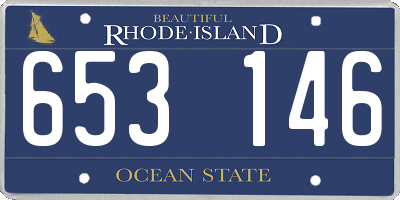 RI license plate 653146