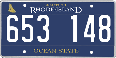RI license plate 653148