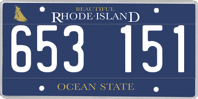 RI license plate 653151