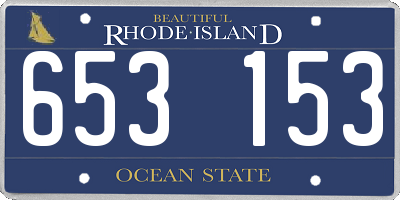 RI license plate 653153