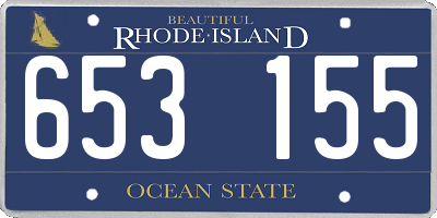 RI license plate 653155