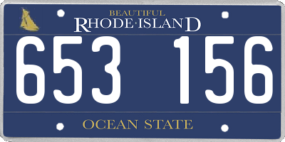 RI license plate 653156