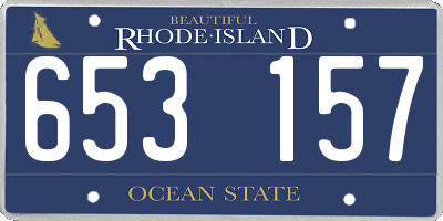 RI license plate 653157