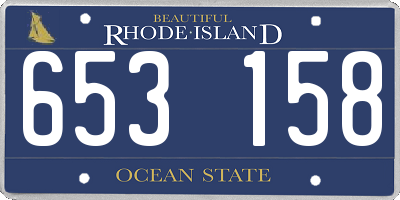 RI license plate 653158