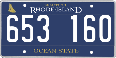 RI license plate 653160