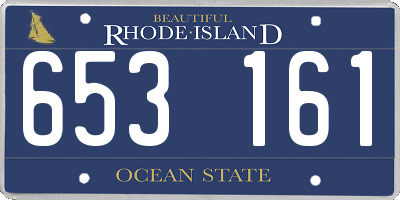 RI license plate 653161
