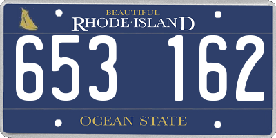 RI license plate 653162