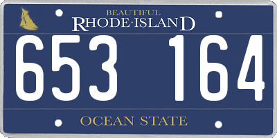 RI license plate 653164
